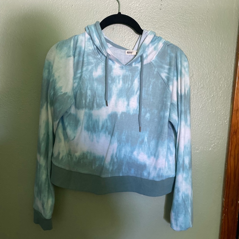 tis-dye cropped hoodie XL